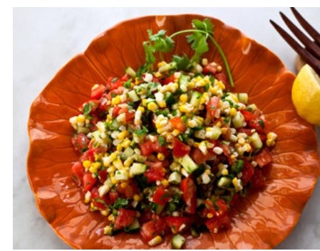 Spicy Corn and Gherkin Salad