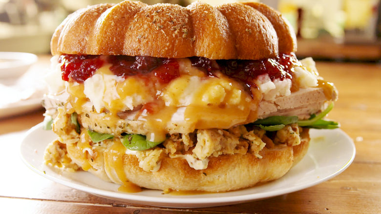Funky Thanksgiving Leftovers Sandwich