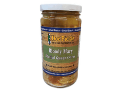 Small Batch Bloody Mary Stuffed Queen Olives