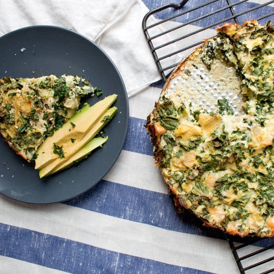 Artichoke, Kale Ricotta Pie