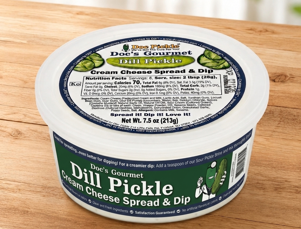 Doc's Gourmet Dill Pickle Cream Cheese Spread & Dip