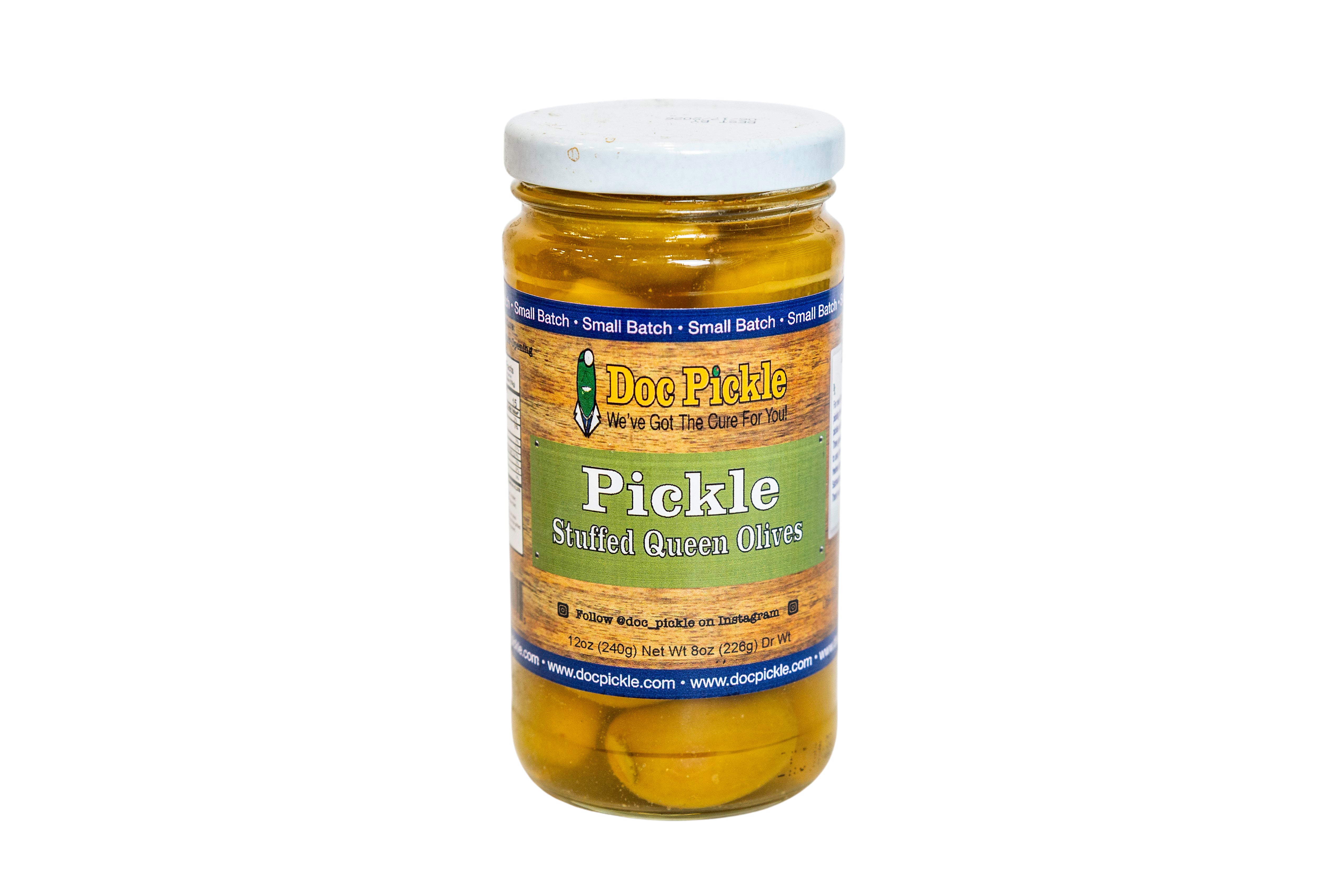 Small Batch Pickle Stuffed Queen Olives