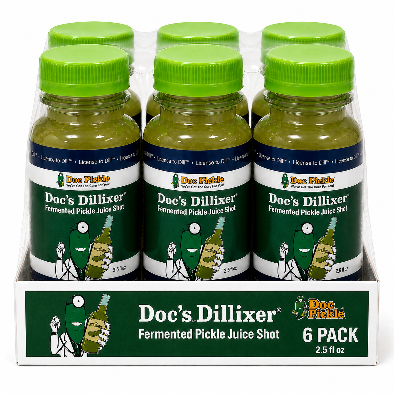 6 pack - Doc's Dillixer Fermented Pickle Juice Shots