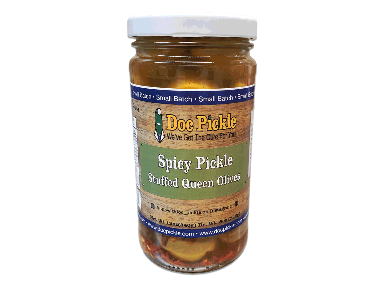 Small Batch Spicy Pickle Stuffed Queen Olives - Doc Pickle