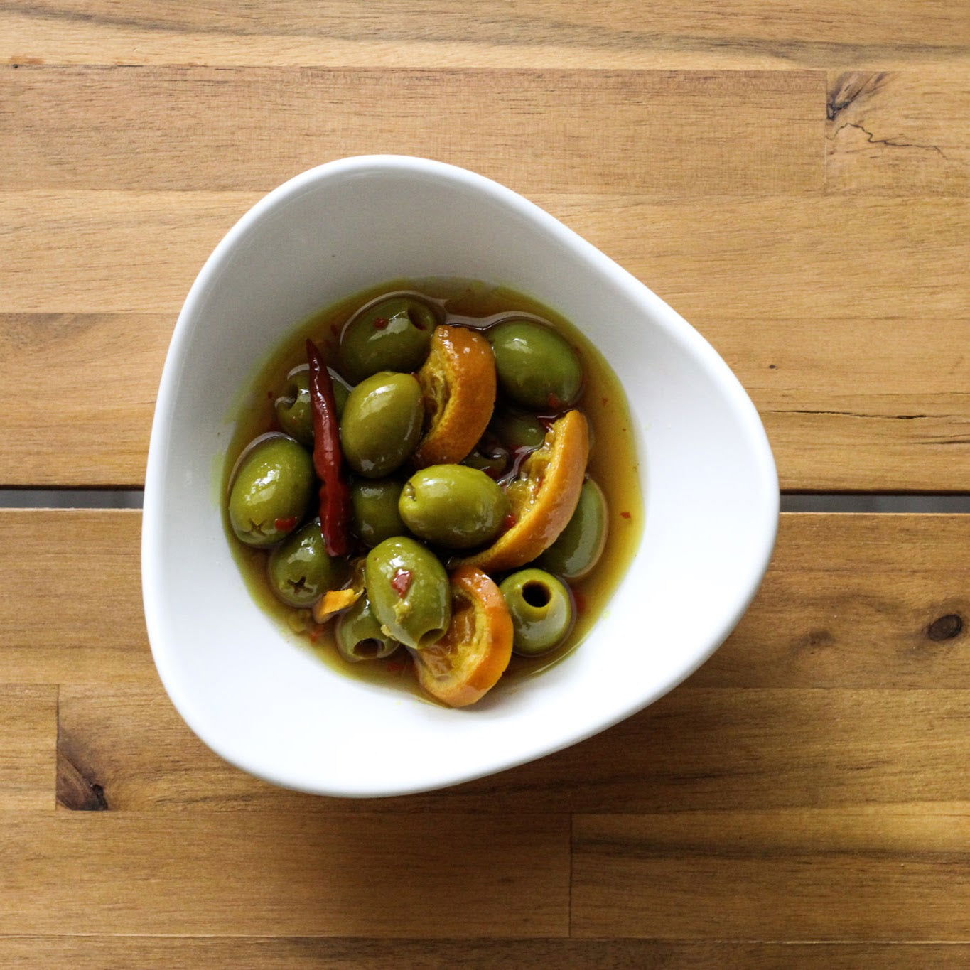 Tangerine & Chili Pitted Green Olives - Doc Pickle