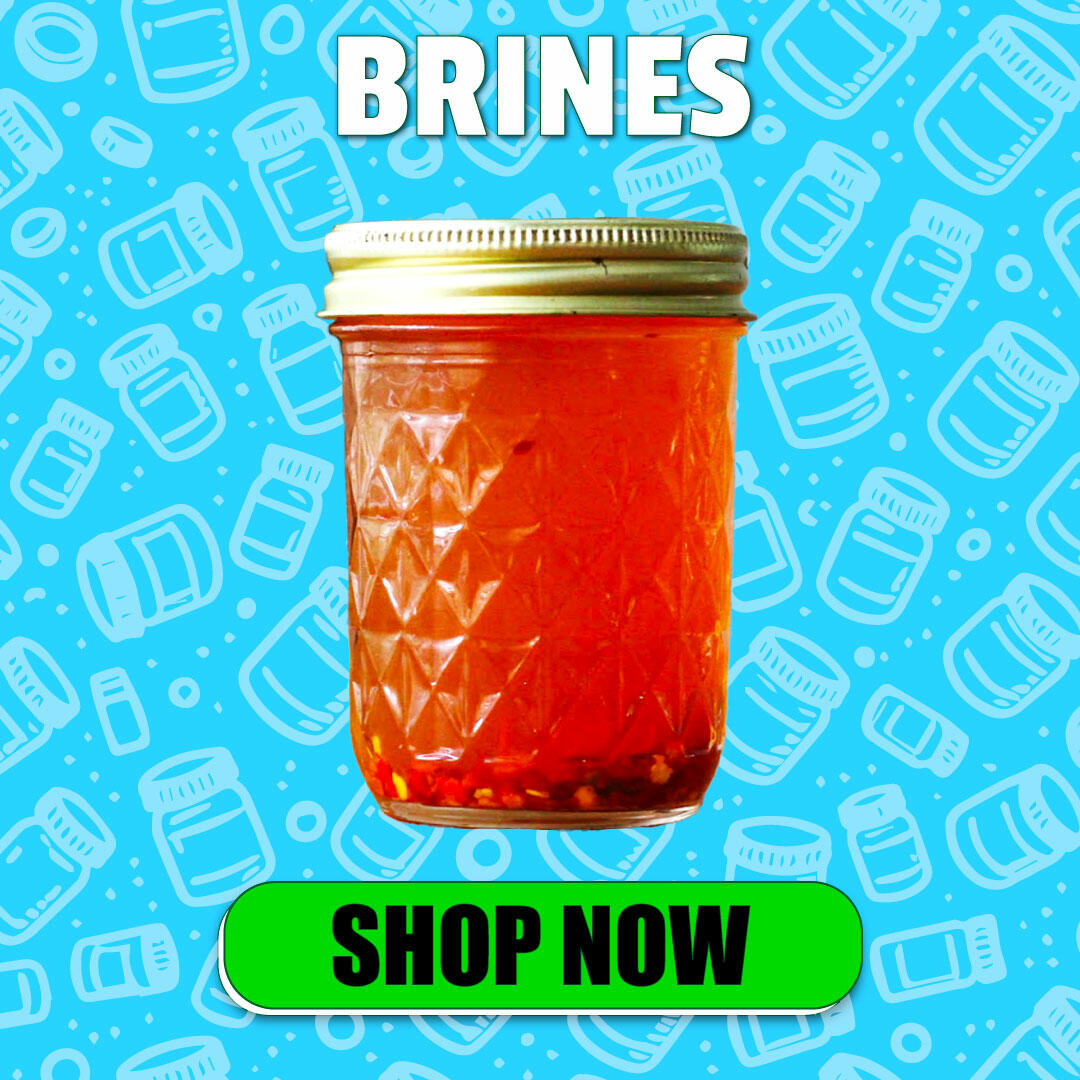 Authentic pickle brines such as kosher dill brine, sour pickle brine, and other specialty brines for pickling at home